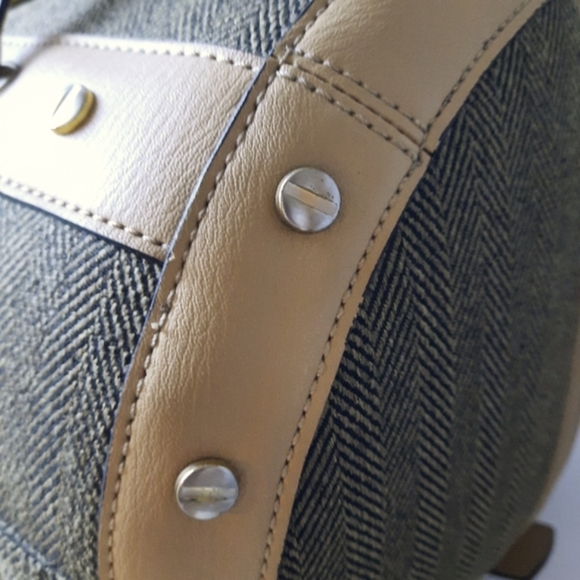 SAMSONITE Doctors Bag MCM Weekender Barrel Herringbone Rivets Strap Key Lock - Picture 8 of 16